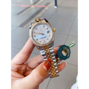 Laojia Log Montre mécanique entièrement automatique pour hommes et femmes en acier de précision avec diamant d'eau bleue classique