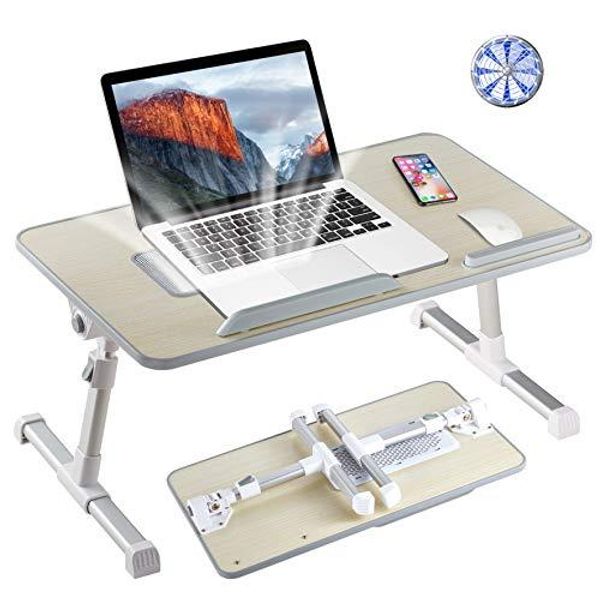 Lapdesks Support de bureau d'ordinateur Portable réglable Lapdesk ergonomique en aluminium Portable pour TV lit canapé PC Table pour ordinateur Portable support de bureau avec tapis de souris