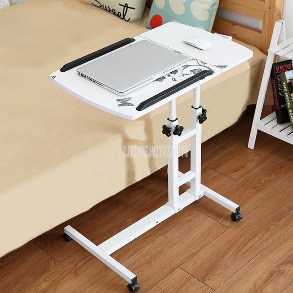 Lapdesks Mini Mordern Diseño Mesa lateral del escritorio Altura ajustable elevable para la portátil de escritorio de la computadora portátil bandeja de soporte con la rueda móvil