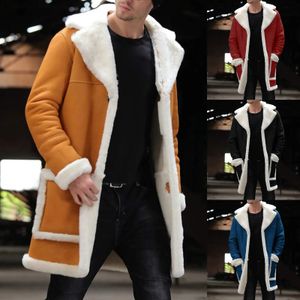 Revers Bontkraag Fleece Voering Winterjas Mannen Winddicht Warme Parka Jas Mannelijke Outdoor Kleding Lange Dikker Bovenkleding Vesten