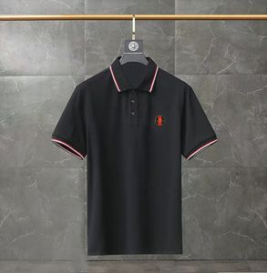 T-shirt à revers Polo à manches longues pour hommes T-shirts avec technologie de broderie Coton Luxe Italie Hommes Vêtements À Manches Courtes Mode Casual Hommes Été Cuasal Tees