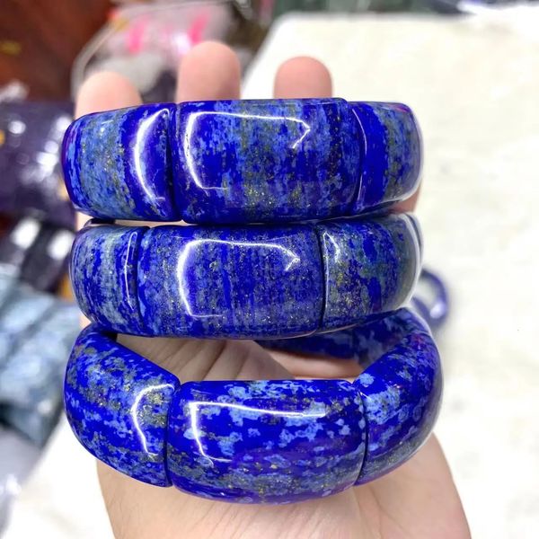 Bracelet de perles en pierre Lapis Lazuli, bijoux en pierres précieuses naturelles pour hommes et femmes, cadeau, vente en gros, 240226