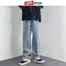 Lappster Harajuku Streetwear Calas de Brim 2022 DOS HORENS DO VINTAGE COREANO Y2K DENIM MASCULASES JAPO MODA JEAN CORREDORES 0309