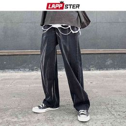 Lappster Jean Baggy Teinture Par Nouage Pour Homme Pantalon en denim stijl streetwear japonais dcontract jambes larges jogeurs la 0309