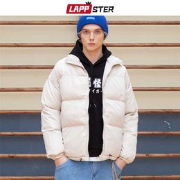 Lappster Men Harajuku Warme Bubble Jas Winterjas Streetwear Effen Black Parkas Man Koreaanse Fashion Puffer Jassen Jassen 211110