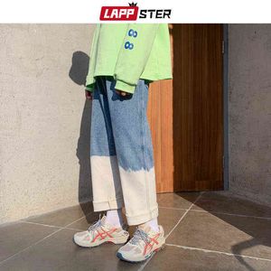 LAPPSTER pantalon en Denim Harajuku pour homme modèle Patchwork de styliste Streetwear japonais contracté Baggy Vintage 2022 0309