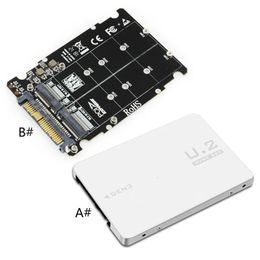 Laptopadapters Opladers M 2 SSD naar U 2 Adapter 2 in 1 NVMe SATA Bus NGFF PCI e SFF 8639 PCIe M2 Converter voor desktopcomputers 231007