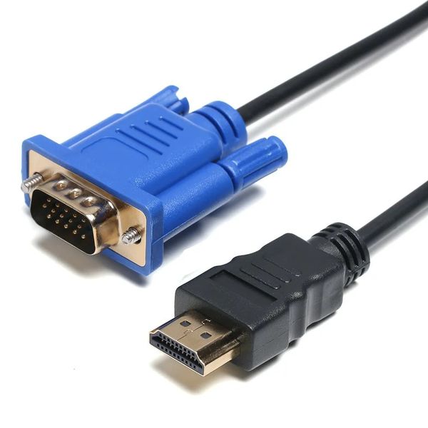 Adaptadores para portátiles Cargadores Profesional 1,5 m H DMI a VGA Cable macho a 1080P AV Adaptador Convertidor de cable para PC HDTV 231007