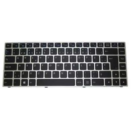 Laptop-verlichte toetsenbord voor Clevo P640 MP-13C26DKJ4306 6-80-N13B0-031-1 Denemarken DM Silver frame