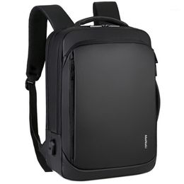 Mochila para ordenador portátil, Mochilas para hombre, Mochila de negocios para Notebook, Mochila impermeable, bolsas de carga USB, Mochila de viaje 1187n