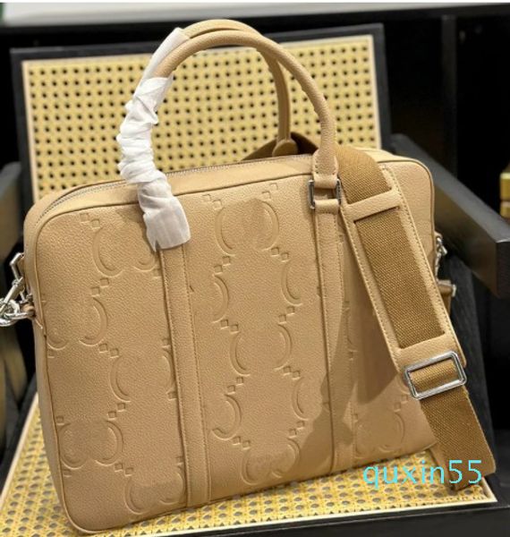 Bolso para portátil, bolso de diseñador, maletín, carta, bolso, maletín de cuero, gran capacidad, moda, modelo de negocio.