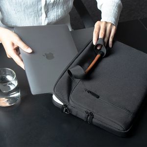 Laptoptas Schoudertas Notebook Aktetas 14 156 Inch Laptops Rits Zakken Voor Draagbare Computer Business Mannen Pouch 240308