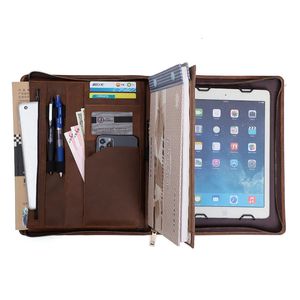 Laptoptassen Crazy Horse lederen tas Clutch beschermhoes Multifunctionele vintage originele iPad Pen Slot-modus 231027