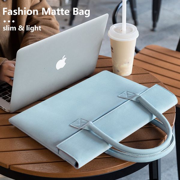 Bolsas portátiles Bolsa de laptop Mujeres de 14 pulgadas para MacBook Pro 14.2 M2 A2779 A2442 AIR 13 A2681 A2338 Business Travel Notebook Handbag 13.3 15.6 