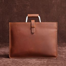 Sacs pour ordinateur portable épaule mâle designer mallette mince en cuir travail véritable fourre-tout sacs à main style sac de luxe hommes hommes pour vintage 230828