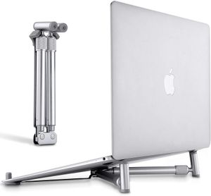 Support de base pour ordinateur portable MacBook Pro, support réglable pour ordinateur portable, support ergonomique pliable et ventilé en aluminium pour refroidissement