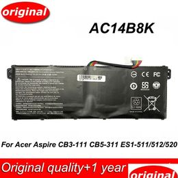 Batteries d'ordinateurs portables Nouvelles batteries AC14B8K 15.2V 53Wh pour Acer Aspire ES1131 ES1311 CB5311 V3371 ES1511 ES1512 E5771G R3 R5 B115MP Serie DRO OT7BQ