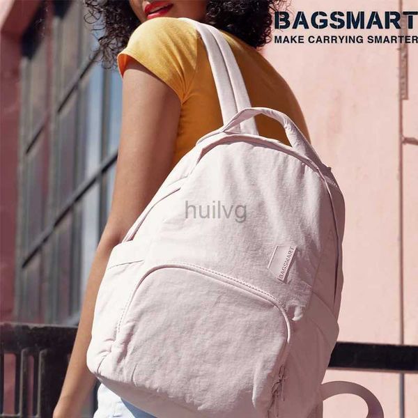 Estuches para portátiles Mochila BAGSMART Mochilas para computadora de 13 pulgadas Antirrobo para mujeres Escuela Colegio Cuaderno Bolsa de viaje impermeable 24328