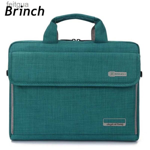 Estuches para portátiles Mochila Brinch Marca Bolsa para computadora portátil a prueba de golpes 131415.6 InchMan Lady Hombro Messenger Case para Macbook Air Pro Notebook PC DropShip YQ240111