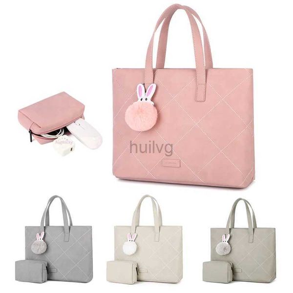 Estuches para computadora portátil Mochila Bolso para mujer Estuche de mensajero de cuero PU Maletín para Macbook 13.3 14 15.6 pulgadas Bolsos para portátiles Bolsos para mujer Bolsos para mouse 24328