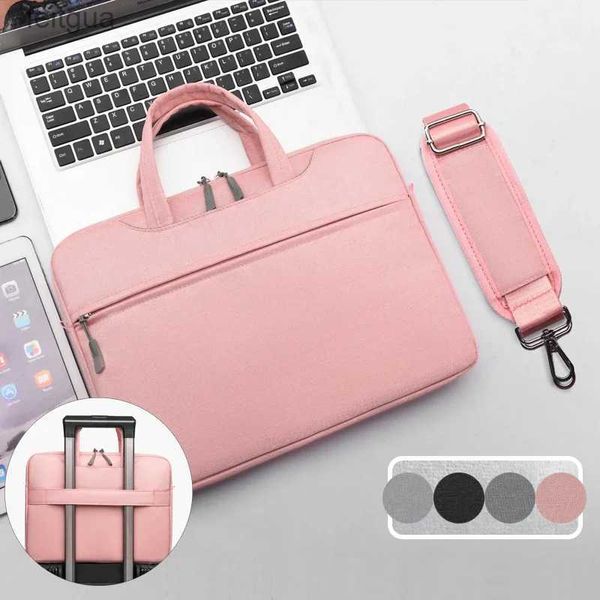 Estuches para portátiles Mochila Nueva bolsa para computadora portátil 13.3 14 15 15.6 17 pulgadas Manga Bolsas de hombro impermeables Funda para portátil Estuche de transporte para Macbook Air Pro hp Mujeres YQ240111