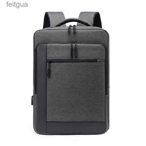 Laptop Cases Mochila Nueva mochila Oxford impermeable para hombres, mochila de negocios informal simple, bolsa para computadora portátil con interfaz USB para estudiantes de gran capacidad YQ240111