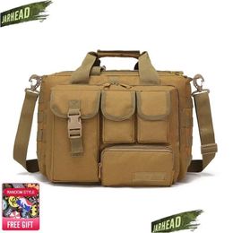 Laptoptassen Rugzak Outdoor Heren Tactische Messenger Bag Sling Shoder Waterdicht Draagbaar Leger Oder Militaire tactiek Aktetas Drop Del Otlbl