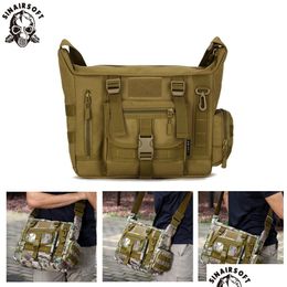 Cas d'ordinateur portable Sac à dos Sinairsoft Mens Over Shoder Sac extérieur Grand 14 pouces Poignée Hommes Sacs d'affaires Sport A4 Document Drop Livraison Otsbx