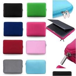 Sac à dos pour ordinateur portable Sac à dos souple 13 pouces Sac à fermeture à glissière Housse de protection pour iPad Book Air Pro Trabook Sacs à main pour ordinateur portable D Dhhjy