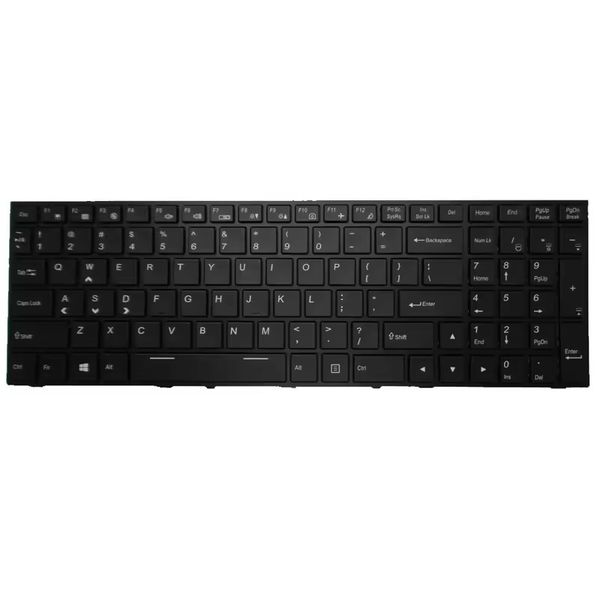 Ordinateur portable clavier rétro-éclairé coloré pour Clevo P650RS P650RS-G MP-13H83USJ430C 6-80-P65S0-010-1 États-Unis avec un cadre noir