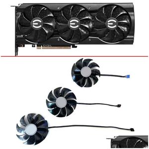 Almohadillas de enfriamiento de la computadora portátil 87 mm de ventilador de bricolaje PLD09220S12H 4PIN 0.55A GEFORCE RTX 3070 XC3 GPU para EVGA 3080 TI 3090 FTW3 TRA COMPUT DYBB DHYBB