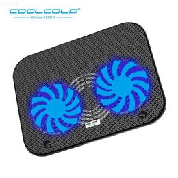 Laptopkoelpads COOLCOLD Dubbele ventilatoren Laptopkoeler Stand Aircooler 5V Koeler Pad voor laptop Notebookradiator Voor 11'' 12'' 15.6'' Notebook L230923