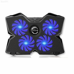 Tapis de refroidissement pour ordinateur portable Tapis de refroidissement pour ordinateur portable 12 "-17" Cooler Pad Chill Mat 4 ventilateurs silencieux Ventilador USB supports réglables support pour ordinateur portable Angle de hauteur L230923