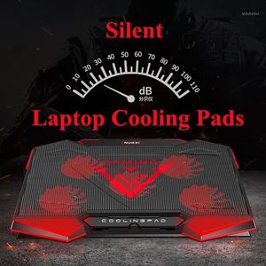 Almohadillas de enfriamiento para portátiles Gamer profesional 18 pulgadas Enfriador de juegos Cinco ventiladores Pantalla LED Puerto USB dual 1400 RPM Pad con soporte1