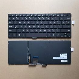 Clavier d'ordinateur portable pour Asus ZenBook UX410 UX410UA UX410UQ UX410UF U4100 RX410 série anglais Version américaine noir avec rétro-éclairage sans cadre OKNO-UM2US16