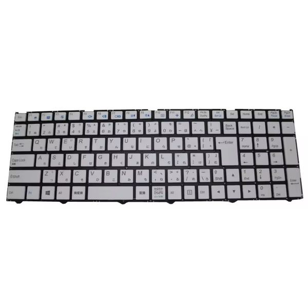 Teclado portátil para Clevo N250 N350DV N350DW N350TV N350TW CVM15F30J0-4301 6-80-N25L0-210-1 Japón JP White (sin marco)