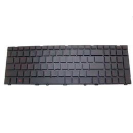 Clavier pour ordinateur portable pour Clevo P650 MP-13H83USJ430B2 6-80-P6500-013-1H États-Unis avec un cadre noir et rétro-éclairé