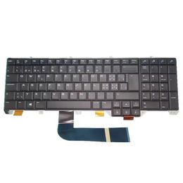 Clavier d'ordinateur portable pour Dell Alienware 17 R1 M17X R5 0FWYGX FWYGX PK130UJ1B12 NSK-LC0BC 00 SWSS SW avec rétro-éclairé