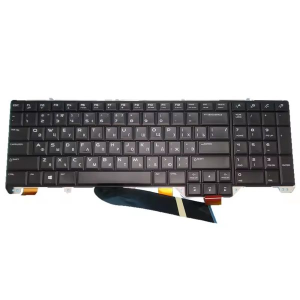 Clavier d'ordinateur portable pour Dell pour Alienware 17 R1 M17X R5 0P55YT P55YT PK130UJ1B04 NSK-LC0BC 0R Russie Ru avec nouveau nouveau