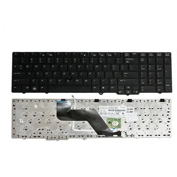 Teclado de ordenador portátil para HP EliteBook 8540p 8540w teclado estadounidense con pegatina de punto de ratón