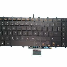 Clavier pour ordinateur portable pour LG 17Z90N-VA50K VA76K VA7WK 17Z90N-R.AAC8U1 AAS9U1 17Z90N-N.APW9U1 APS9U1 BRÉSIL BR Noir avec rétro-éclairé