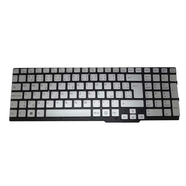 Clavier d'ordinateur portable pour Sony Vaio SVS15 série 9Z.N6CBF.70C 149068511CZ 55012FVQ2G2-035-G CZECH CZ Silver New