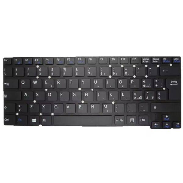 Clavier d'ordinateur portable pour Sony Vaio SVT13 série HMB8809NWB031A 149110711It Italie It Black Nouveau