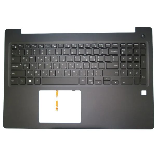 Repose-paume d'origine pour ordinateur portable DELL pour Latitude 3590 E3590 0G0DDD G0DDD 0477CY 477CY avec clavier hébreu HB rétroéclairé avec trou pour empreintes digitales