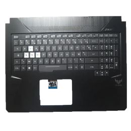 Laptop palmrestkeyboard para asus FX705GE-1A nova capa preta retroiluminada sem touchpad teclado fr francês 90nr00z1-r32fr0 v170746