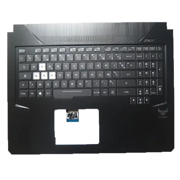 Clavier repose-paume pour ordinateur portable ASUS FX705GE-1A, nouveau couvercle noir rétro-éclairé sans pavé tactile, clavier FR français 90NR00Z1-R32FR0 V170746