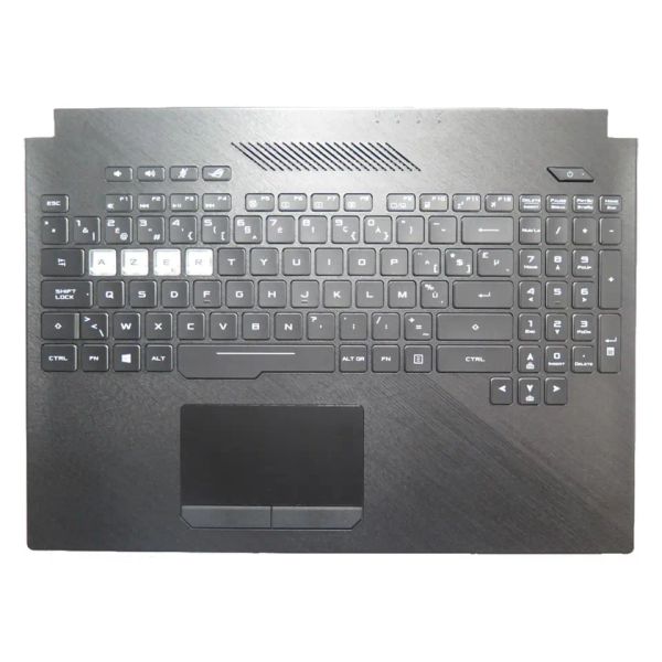 Clavier repose-paume pour ordinateur portable ASUS GL504GM-1B, nouveau, noir, rétro-éclairé, avec pavé tactile, BE belgique, V170162