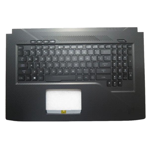 Clavier repose-paume pour ordinateur portable ASUS GL703GS-1A, rétro-éclairé noir, sans pavé tactile, anglais américain et américain