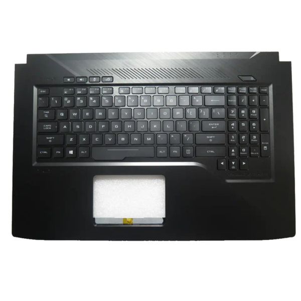 Clavier repose-paume pour ordinateur portable ASUS GL703VM-1B, couvercle noir rétro-éclairé sans pavé tactile, états-unis 90NB0GL2-R31US0 V170146DS1