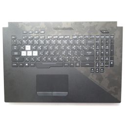 Teclado reposamanos para ordenador portátil para ASUS GL704GM-1A nueva cubierta negra con retroiluminación con teclado táctil TI Thai 90NR00N1-R30220 V170162